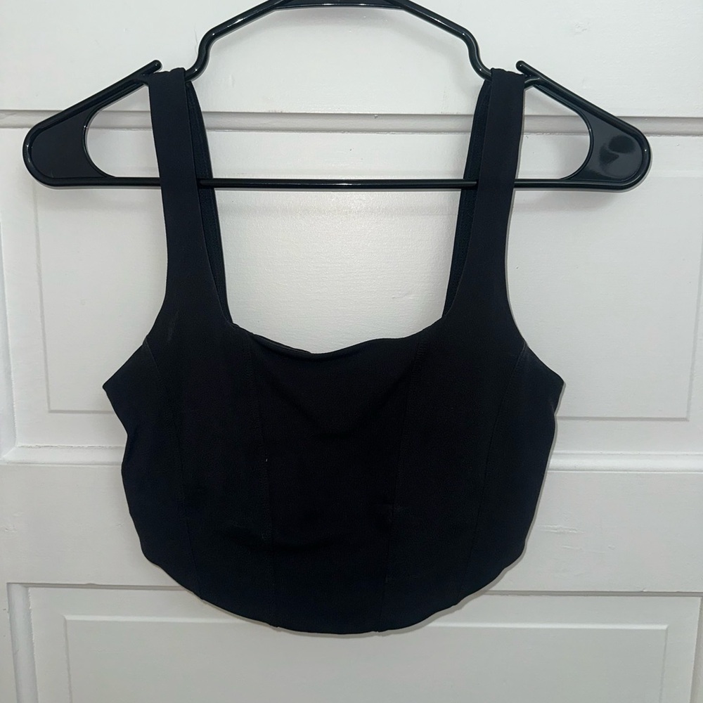 Black Cropped Tank Top